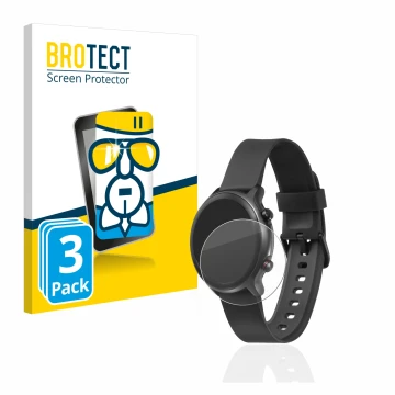 Face avant d’un emballage produit avec le logo de la marque BROTECT. À côté, l’appareil Doro Watch est représenté avec la prot