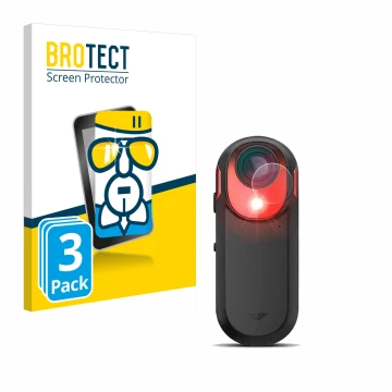 Face avant d’un emballage produit avec le logo de la marque BROTECT. À côté, l’appareil Garmin Varia RCT 715 est représenté av