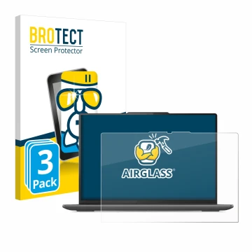 Face avant d’un emballage produit avec le logo de la marque BROTECT. À côté, l’appareil Lenovo Yoga Pro 9i Gen 8 16