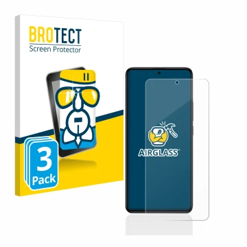 Face avant d’un emballage produit avec le logo de la marque BROTECT. À côté, l’appareil Xiaomi Poco F5 Pro est représenté avec