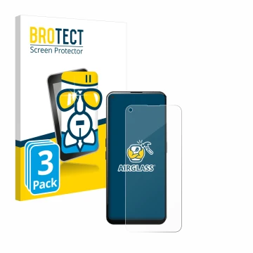 Face avant d’un emballage produit avec le logo de la marque BROTECT. À côté, l’appareil Unihertz Luna est représenté avec la p