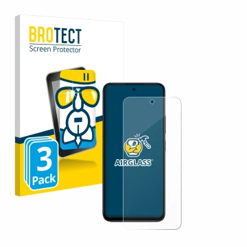 Face avant d’un emballage produit avec le logo de la marque BROTECT. À côté, l’appareil Xiaomi Redmi 12 est représenté avec la