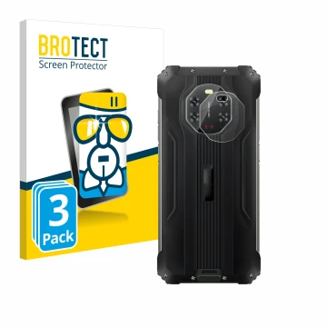 Face avant d’un emballage produit avec le logo de la marque BROTECT. À côté, l’appareil Blackview BL8800 5G (Caméra UNIQUEMENT
