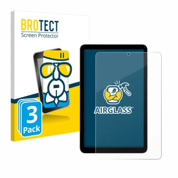 Face avant d’un emballage produit avec le logo de la marque BROTECT. À côté, l’appareil Alldocube iPlay 50 mini est représenté