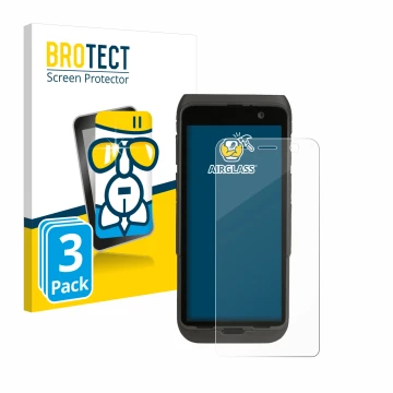 Face avant d’un emballage produit avec le logo de la marque BROTECT. À côté, l’appareil Honeywell CT47 est représenté avec la 