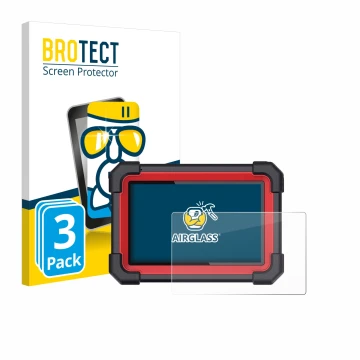 Face avant d’un emballage produit avec le logo de la marque BROTECT. À côté, l’appareil Launch X-431 CRP 919E BT est représent