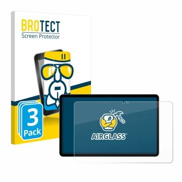 Face avant d’un emballage produit avec le logo de la marque BROTECT. À côté, l’appareil Honor Pad X9 est représenté avec la pr