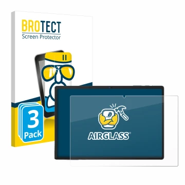 Face avant d’un emballage produit avec le logo de la marque BROTECT. À côté, l’appareil Oukitel OKT3 est représenté avec la pr
