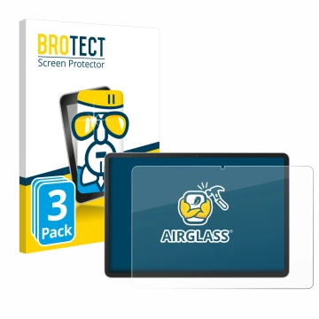 Face avant d’un emballage produit avec le logo de la marque BROTECT. À côté, l’appareil Huawei MatePad 11.5