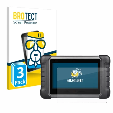 Face avant d’un emballage produit avec le logo de la marque BROTECT. À côté, l’appareil Autel MaxiCheck MX808s est représenté 