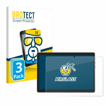Face avant d’un emballage produit avec le logo de la marque BROTECT. À côté, l’appareil Facetel Q6 est représenté avec la prot
