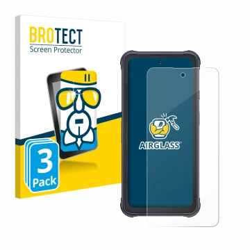 Face avant d’un emballage produit avec le logo de la marque BROTECT. À côté, l’appareil Cubot King Kong 8 est représenté avec 