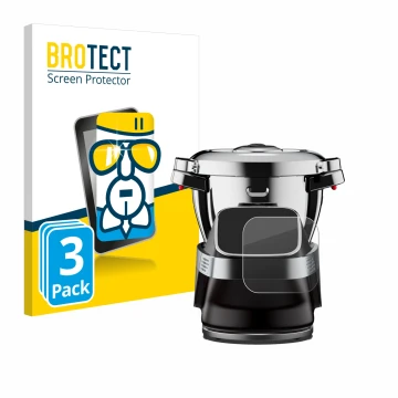 Face avant d’un emballage produit avec le logo de la marque BROTECT. À côté, l’appareil WMF Avantgarde est représenté avec la 