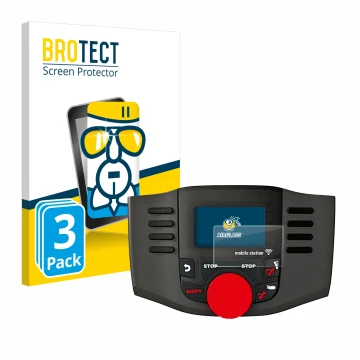 Face avant d’un emballage produit avec le logo de la marque BROTECT. À côté, l’appareil Märklin Mobile Station WLAN 60667 est 