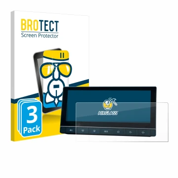 Face avant d’un emballage produit avec le logo de la marque BROTECT. À côté, l’appareil MG 5 IPS-HD 10.25
