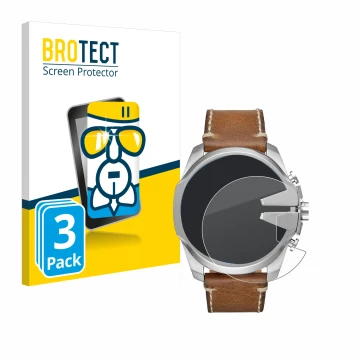 Face avant d’un emballage produit avec le logo de la marque BROTECT. À côté, l’appareil Diesel Mega Chief est représenté avec 