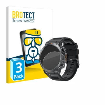 Face avant d’un emballage produit avec le logo de la marque BROTECT. À côté, l’appareil GaWear K56-PRO 1.39