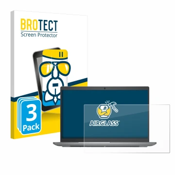 Face avant d’un emballage produit avec le logo de la marque BROTECT. À côté, l’appareil Dell Latitude 5540 est représenté avec