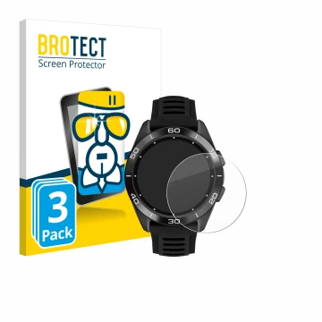 Face avant d’un emballage produit avec le logo de la marque BROTECT. À côté, l’appareil Tissot T-Touch Connect Sport 2023 est 