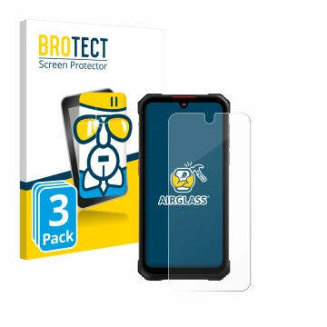 Face avant d’un emballage produit avec le logo de la marque BROTECT. À côté, l’appareil Hotwav Cyber 9 Pro est représenté avec