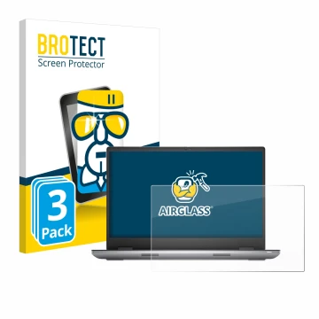 Face avant d’un emballage produit avec le logo de la marque BROTECT. À côté, l’appareil Dell Precision 7780 est représenté ave