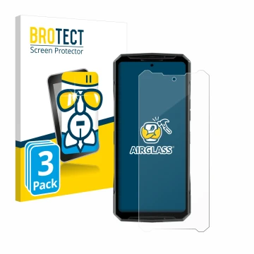 Face avant d’un emballage produit avec le logo de la marque BROTECT. À côté, l’appareil Doogee DK10 est représenté avec la pro