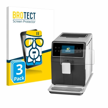 Face avant d’un emballage produit avec le logo de la marque BROTECT. À côté, l’appareil WMF Perfection 840L est représenté ave