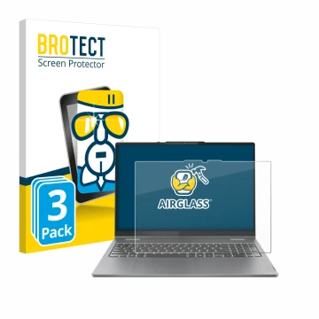 Face avant d’un emballage produit avec le logo de la marque BROTECT. À côté, l’appareil Lenovo IdeaPad 5 2-in-1 Gen 9 16