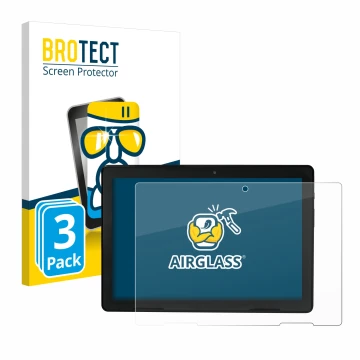 Face avant d’un emballage produit avec le logo de la marque BROTECT. À côté, l’appareil MEDION E10900 10