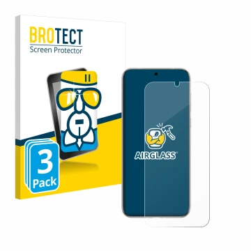 Face avant d’un emballage produit avec le logo de la marque BROTECT. À côté, l’appareil Huawei Pura 70 Pro est représenté avec