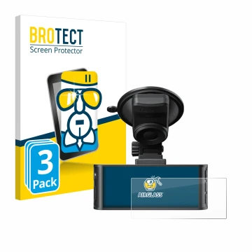 Face avant d’un emballage produit avec le logo de la marque BROTECT. À côté, l’appareil Redtiger F7NS 4K est représenté avec l