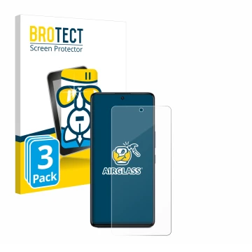 Face avant d’un emballage produit avec le logo de la marque BROTECT. À côté, l’appareil Infinix GT 20 Pro est représenté avec 