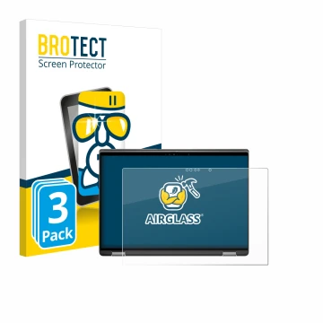 Face avant d’un emballage produit avec le logo de la marque BROTECT. À côté, l’appareil Dell Latitude 7440 2-in-1 est représen