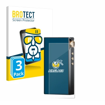 Face avant d’un emballage produit avec le logo de la marque BROTECT. À côté, l’appareil Cayin N3-Ultra est représenté avec la 