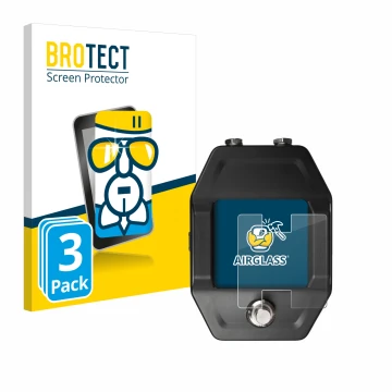 Face avant d’un emballage produit avec le logo de la marque BROTECT. À côté, l’appareil Shure GLXD16+ est représenté avec la p