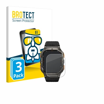 Face avant d’un emballage produit avec le logo de la marque BROTECT. À côté, l’appareil Kospet Tank M3 Ultra est représenté av