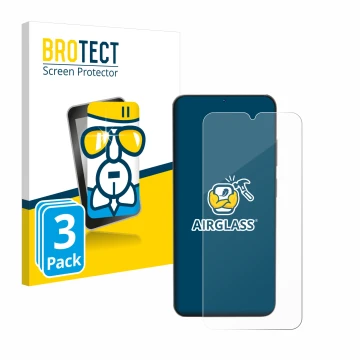 Face avant d’un emballage produit avec le logo de la marque BROTECT. À côté, l’appareil Doogee N55 est représenté avec la prot