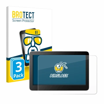 Face avant d’un emballage produit avec le logo de la marque BROTECT. À côté, l’appareil Wacom One 13 Touch est représenté avec