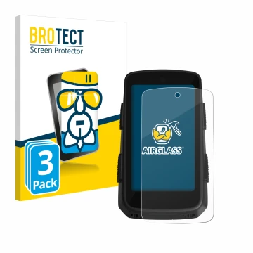 Face avant d’un emballage produit avec le logo de la marque BROTECT. À côté, l’appareil Hammerhead Karoo 3 est représenté avec