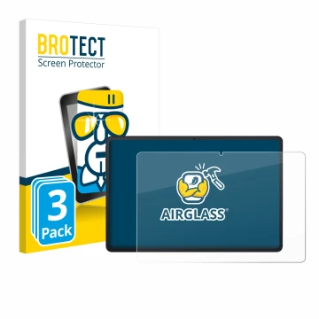 Face avant d’un emballage produit avec le logo de la marque BROTECT. À côté, l’appareil Blackview Tab 90 WiFi est représenté a