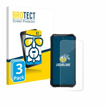 Face avant d’un emballage produit avec le logo de la marque BROTECT. À côté, l’appareil iiiF150 B2 est représenté avec la prot