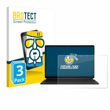 Face avant d’un emballage produit avec le logo de la marque BROTECT. À côté, l’appareil ASUS ProArt PZ13 est représenté avec l