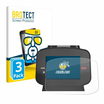Face avant d’un emballage produit avec le logo de la marque BROTECT. À côté, l’appareil PowaKaddy FX7 GPS 3.5