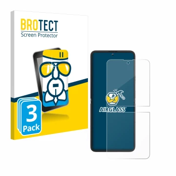 Face avant d’un emballage produit avec le logo de la marque BROTECT. À côté, l’appareil Blackview Hero 10 (Affichage avant) es