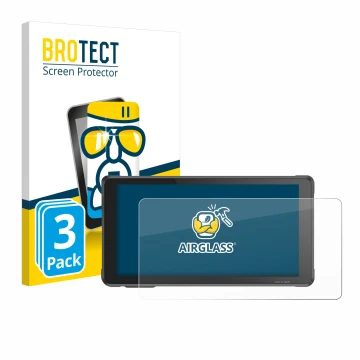 Face avant d’un emballage produit avec le logo de la marque BROTECT. À côté, l’appareil Interphone RideSync Sync55 est représe