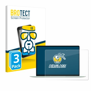 Face avant d’un emballage produit avec le logo de la marque BROTECT. À côté, l’appareil Huawei MateBook 14 2024 est représenté