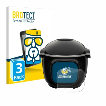 Face avant d’un emballage produit avec le logo de la marque BROTECT. À côté, l’appareil Moulinex Cookeo Touch est représenté a