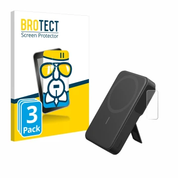 Face avant d’un emballage produit avec le logo de la marque BROTECT. À côté, l’appareil Anker MagGo est représenté avec la pro