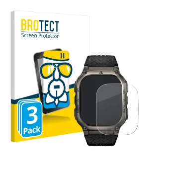 Face avant d’un emballage produit avec le logo de la marque BROTECT. À côté, l’appareil Kospet Tank M3 est représenté avec la 