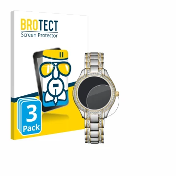Face avant d’un emballage produit avec le logo de la marque BROTECT. À côté, l’appareil Citizen Eco Drive FE1234-50L est repré